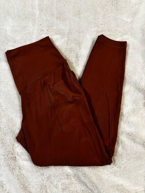 High-Waist Rust Brown Leggings